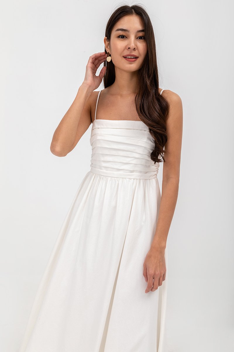 KIEVA PLEATED CHEST CAMISOLE MAXI DRESS