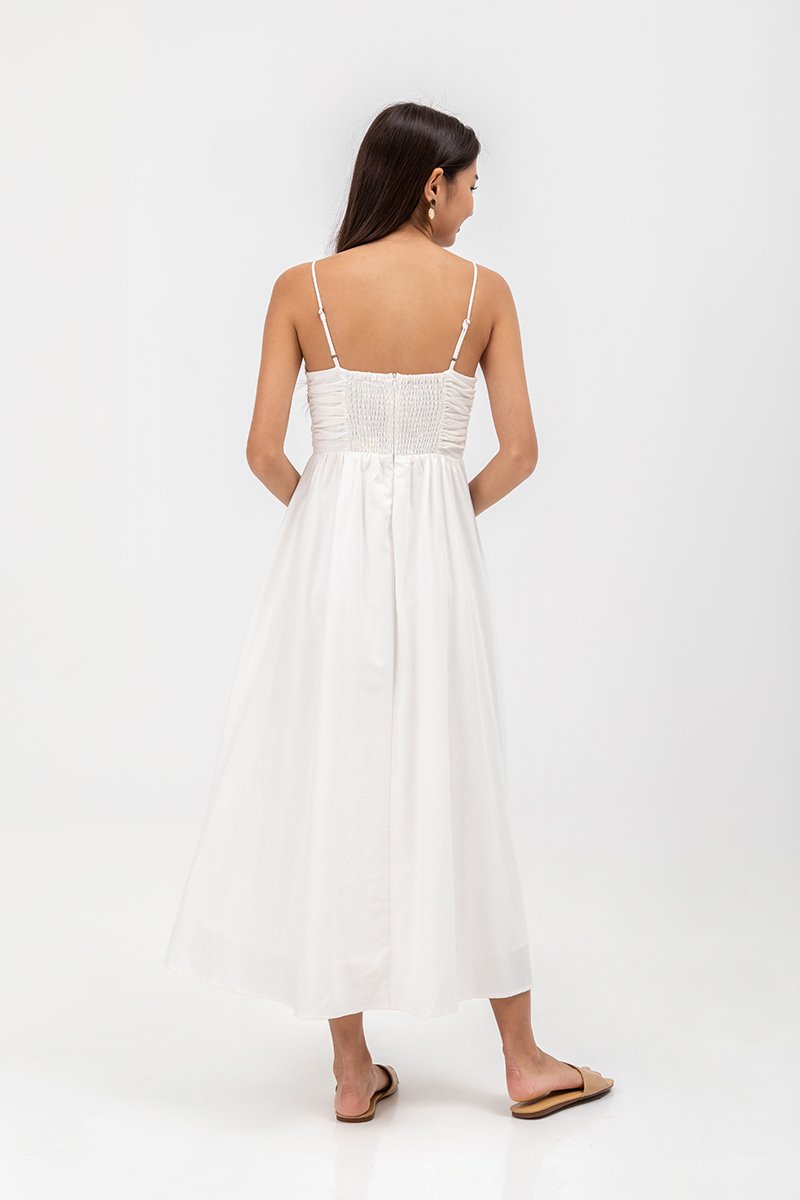 KIEVA PLEATED CHEST CAMISOLE MAXI DRESS