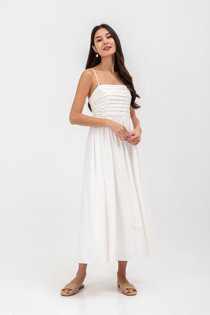 KIEVA PLEATED CHEST CAMISOLE MAXI DRESS