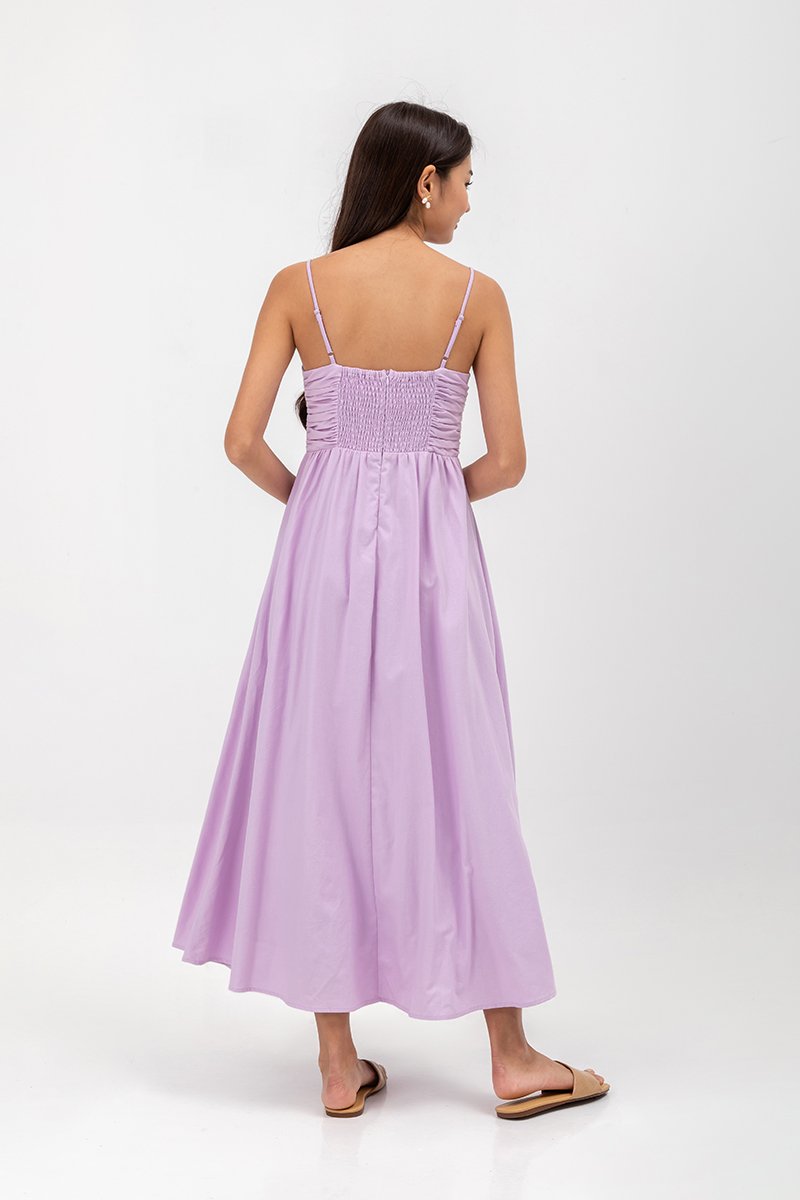 KIEVA PLEATED CHEST CAMISOLE MAXI DRESS