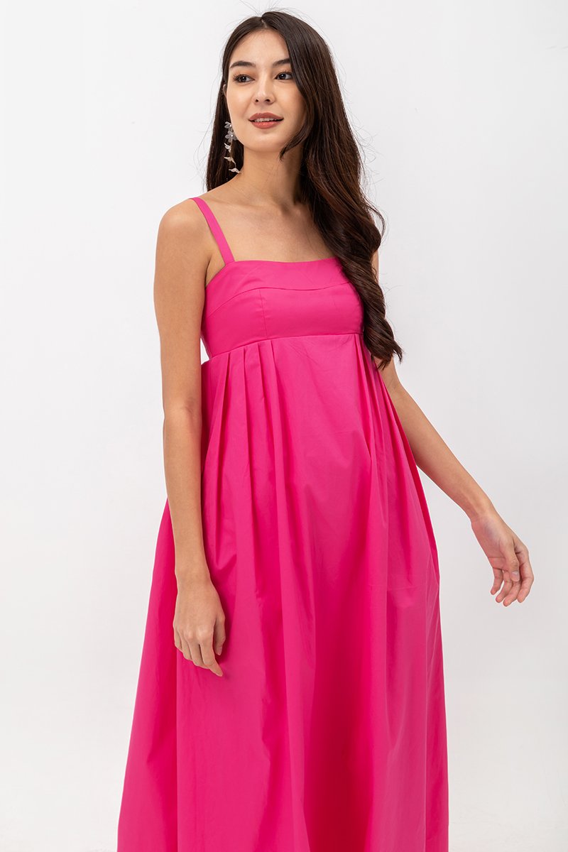 KAMILAH PLEATED CAMISOLE MAXI DRESS