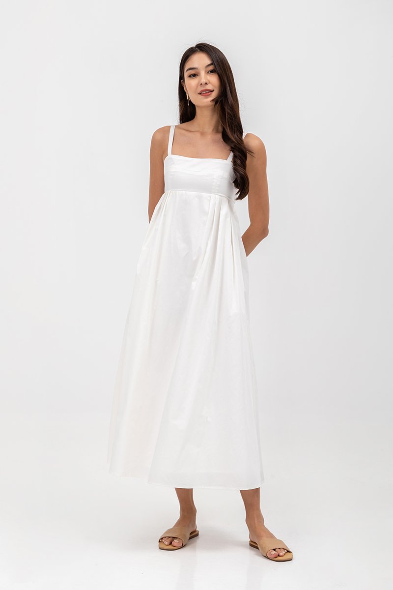 KAMILAH PLEATED CAMISOLE MAXI DRESS