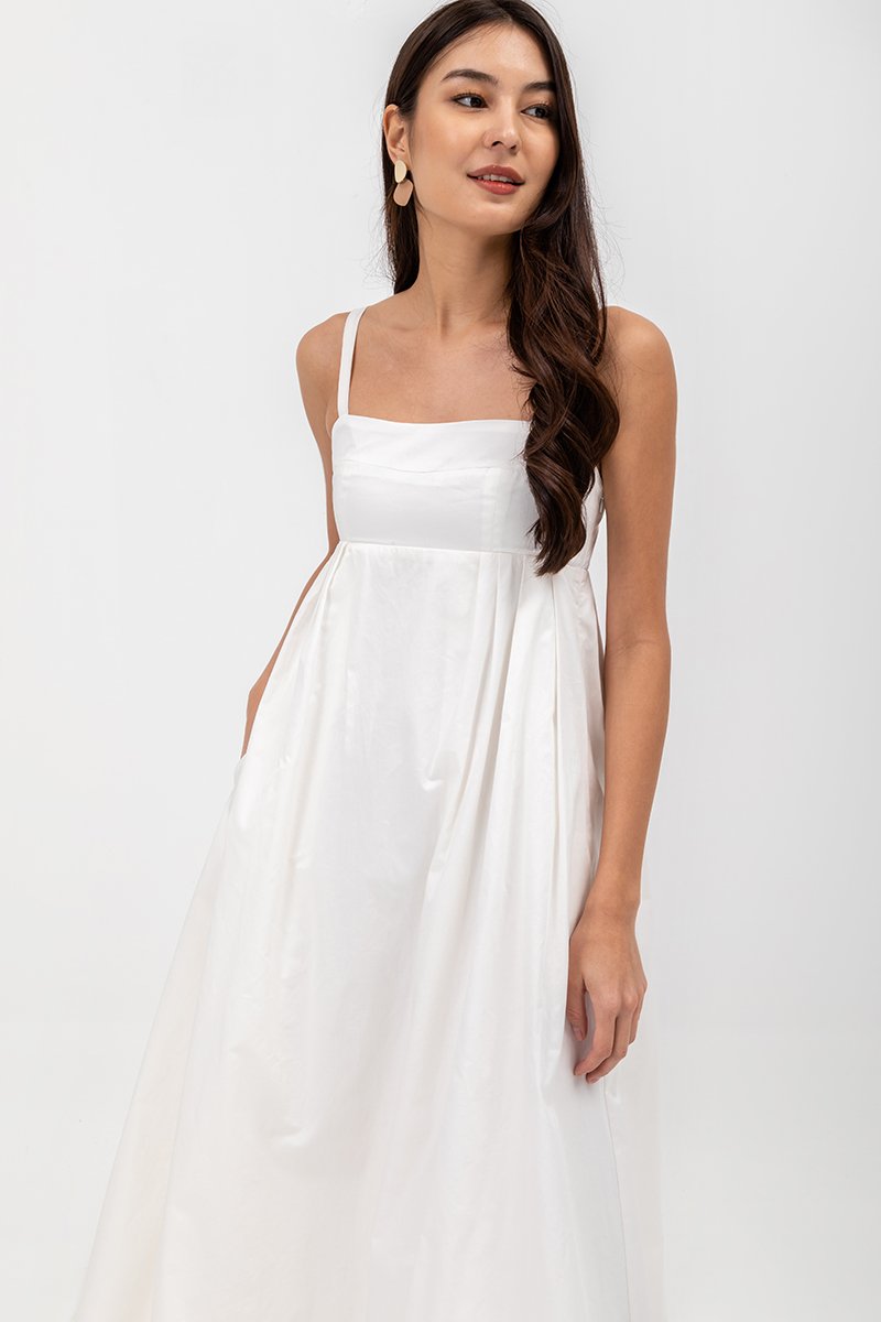 KAMILAH PLEATED CAMISOLE MAXI DRESS