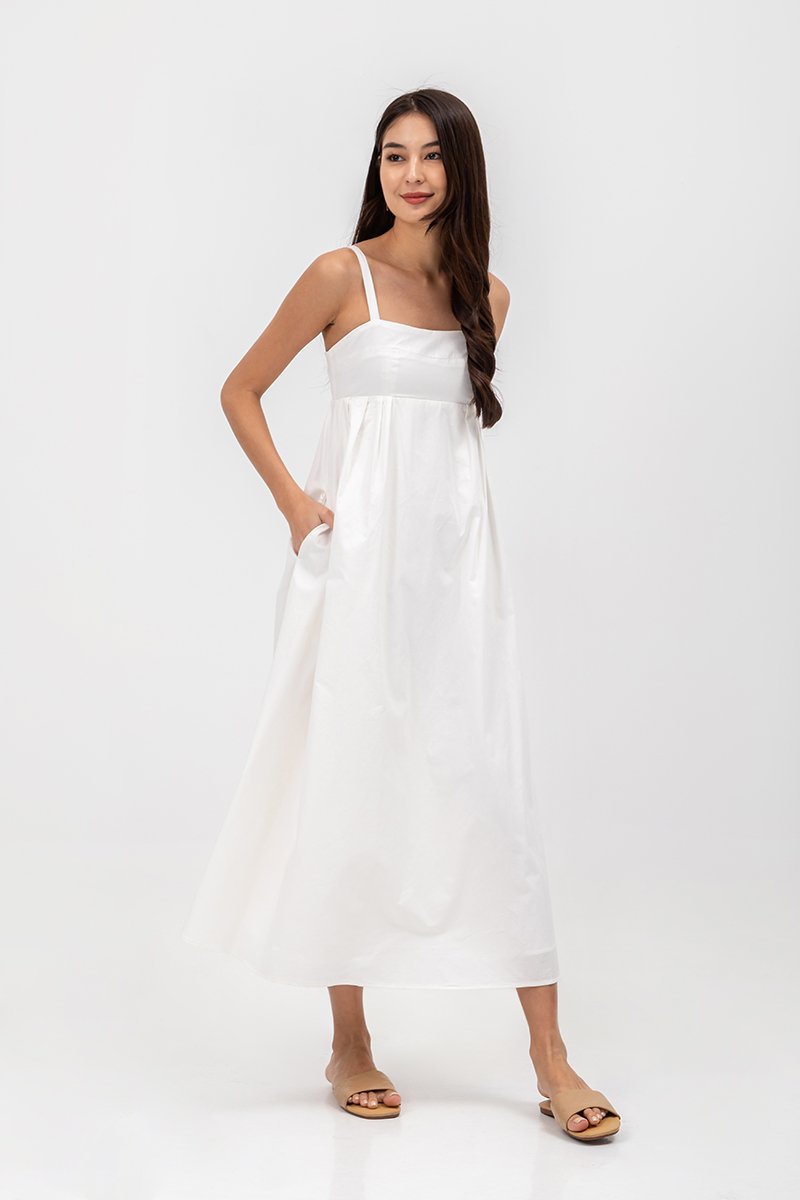 KAMILAH PLEATED CAMISOLE MAXI DRESS