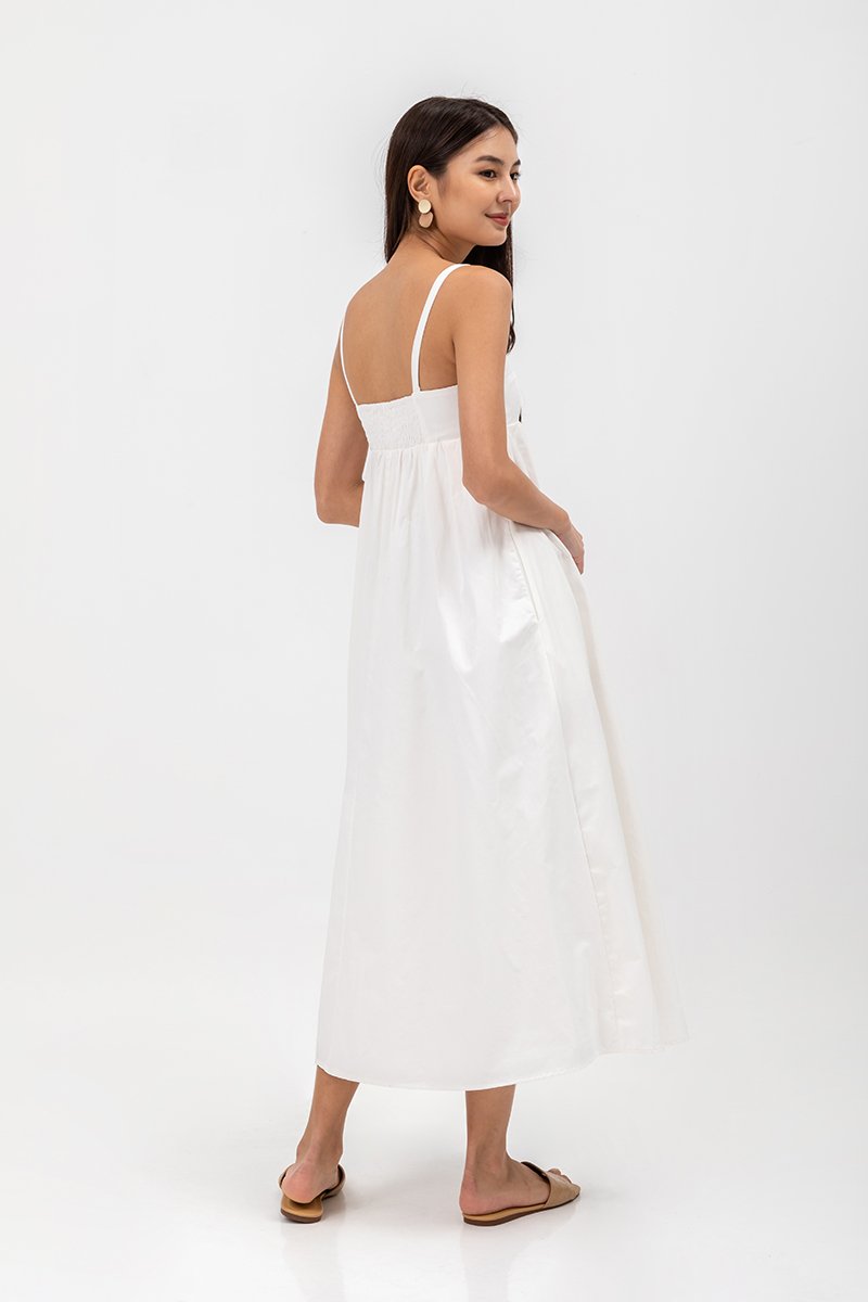 KAMILAH PLEATED CAMISOLE MAXI DRESS