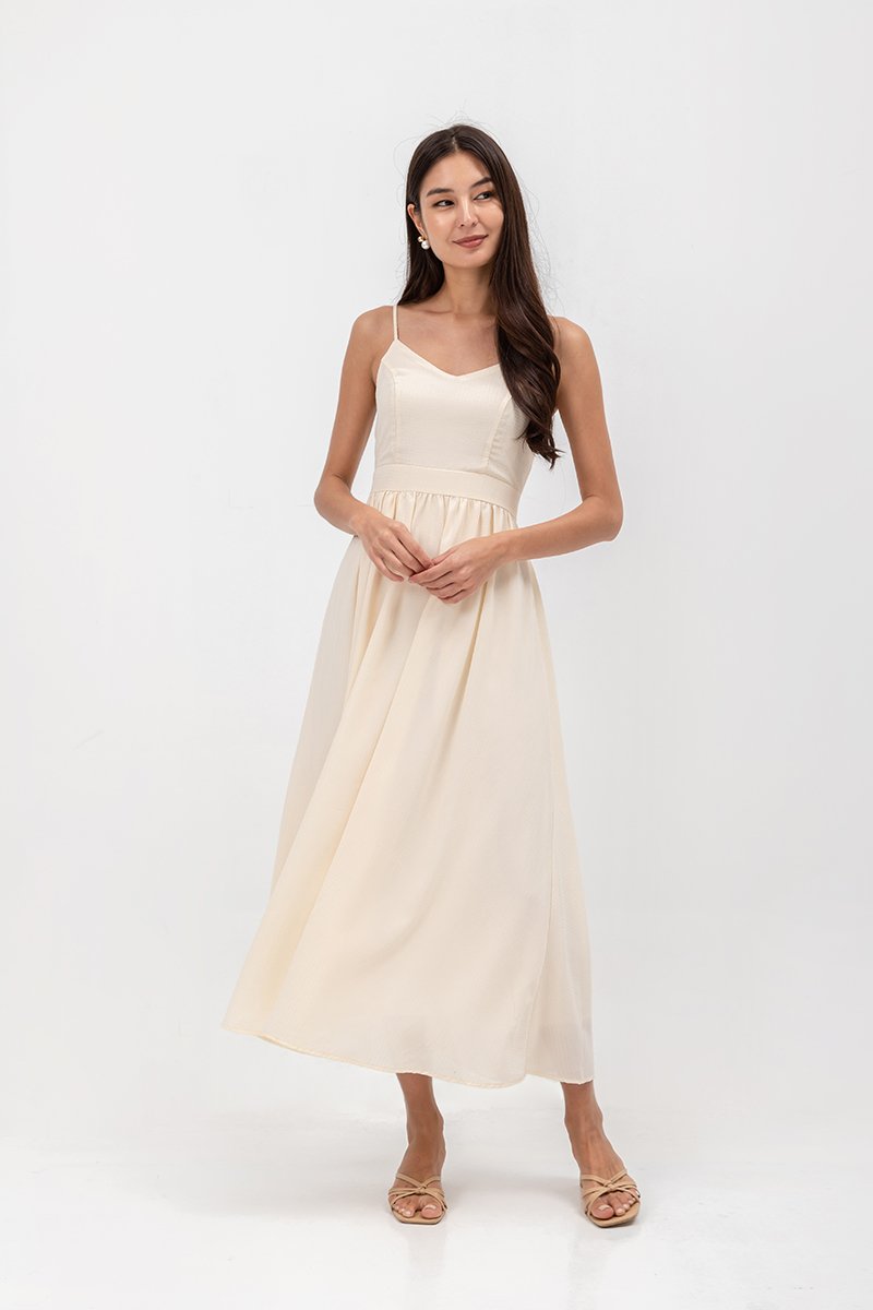 ADELAIDE CHECKERED CAMISOLE MAXI DRESS