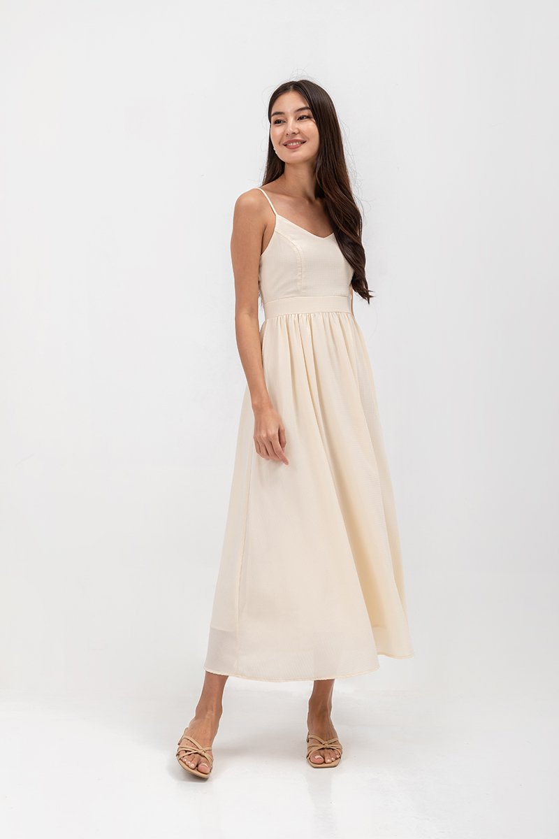 ADELAIDE CHECKERED CAMISOLE MAXI DRESS