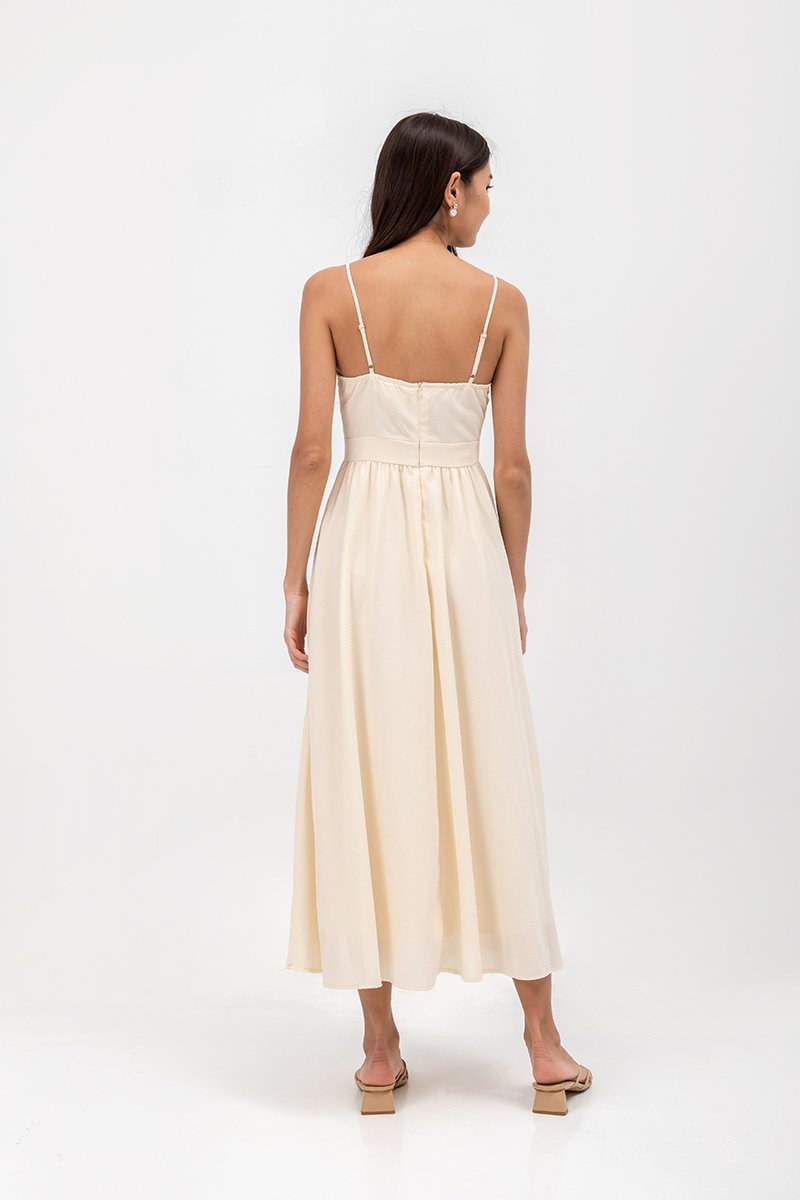 ADELAIDE CHECKERED CAMISOLE MAXI DRESS