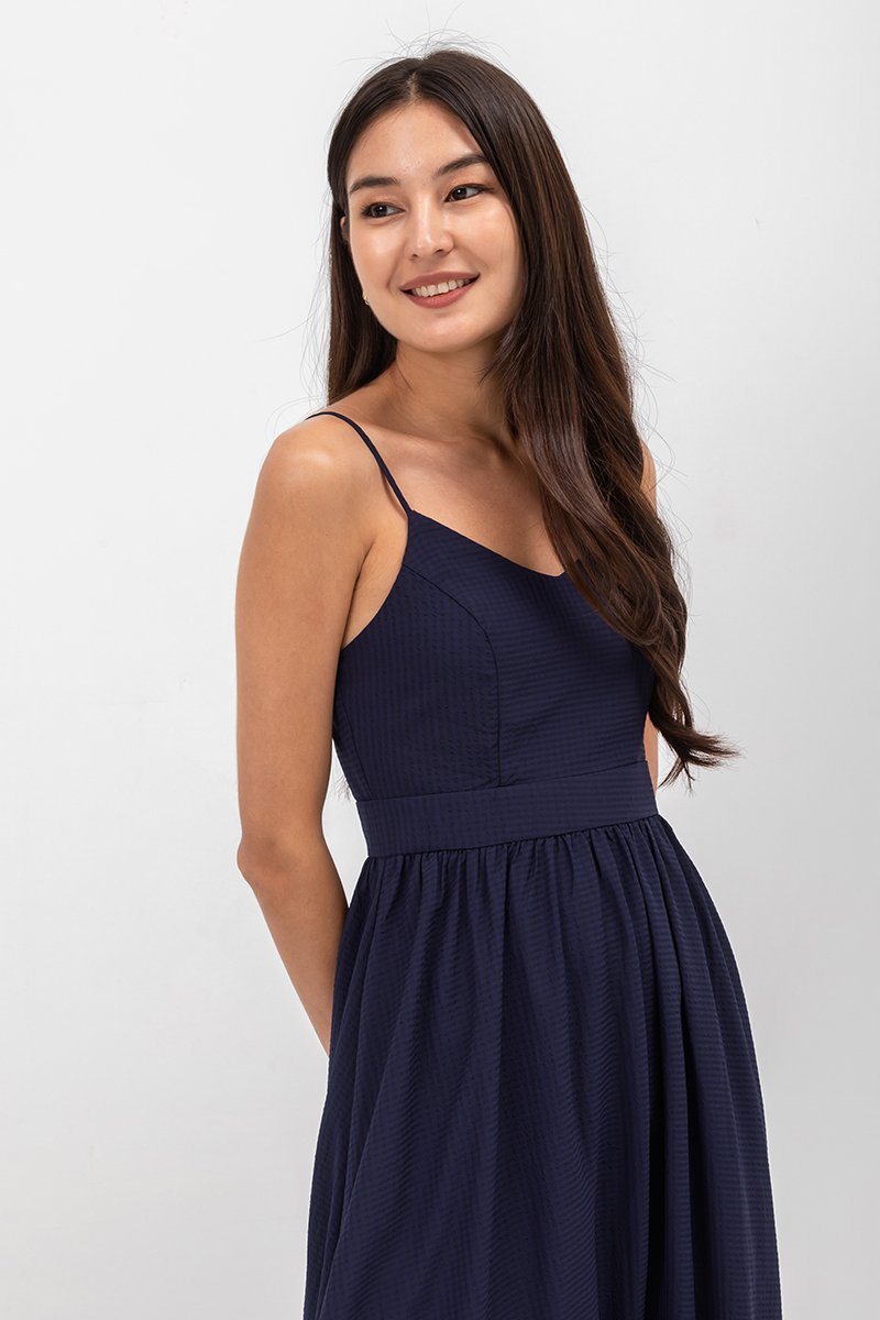 ADELAIDE CHECKERED CAMISOLE MAXI DRESS