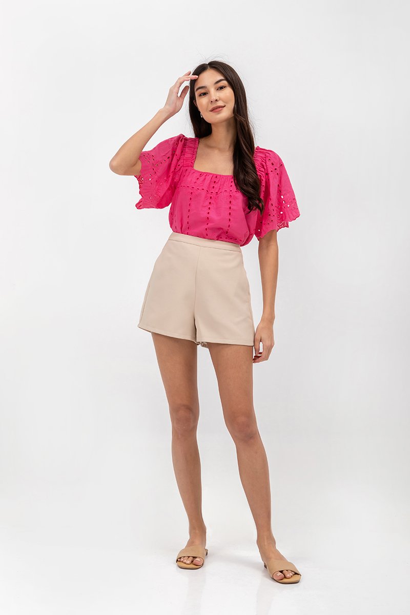 ANKA BASIC HIGH WAISTED SHORTS