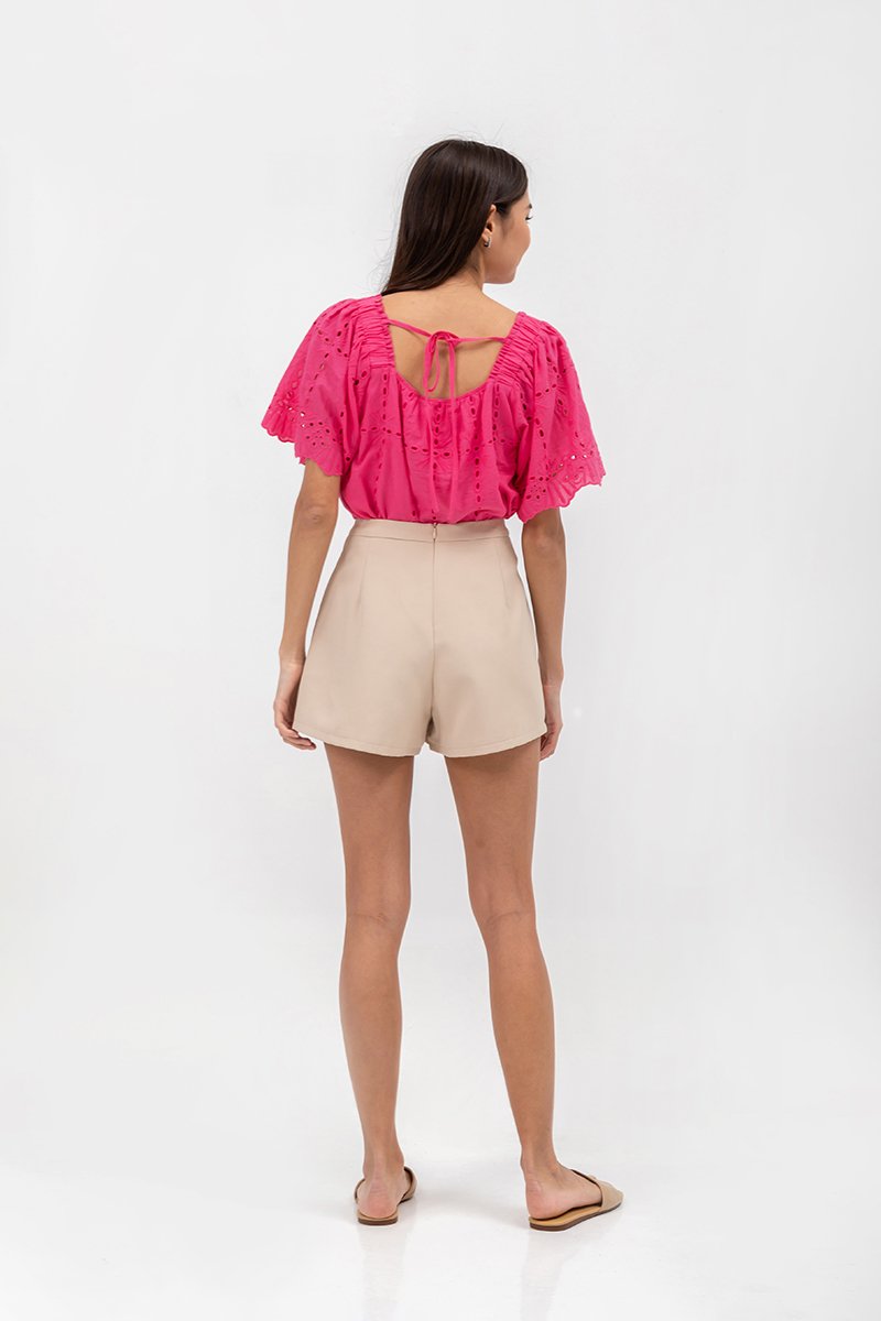ANKA BASIC HIGH WAISTED SHORTS