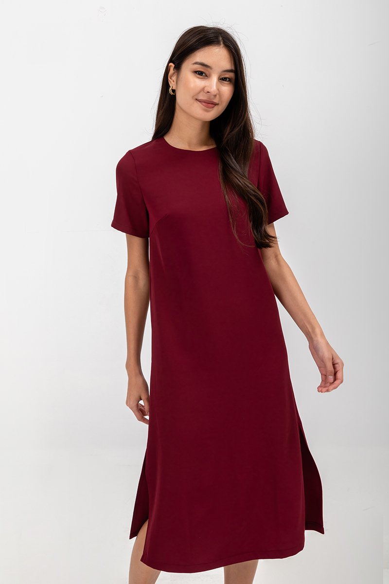 SHAILENE SIDE SLIT MIDI DRESS