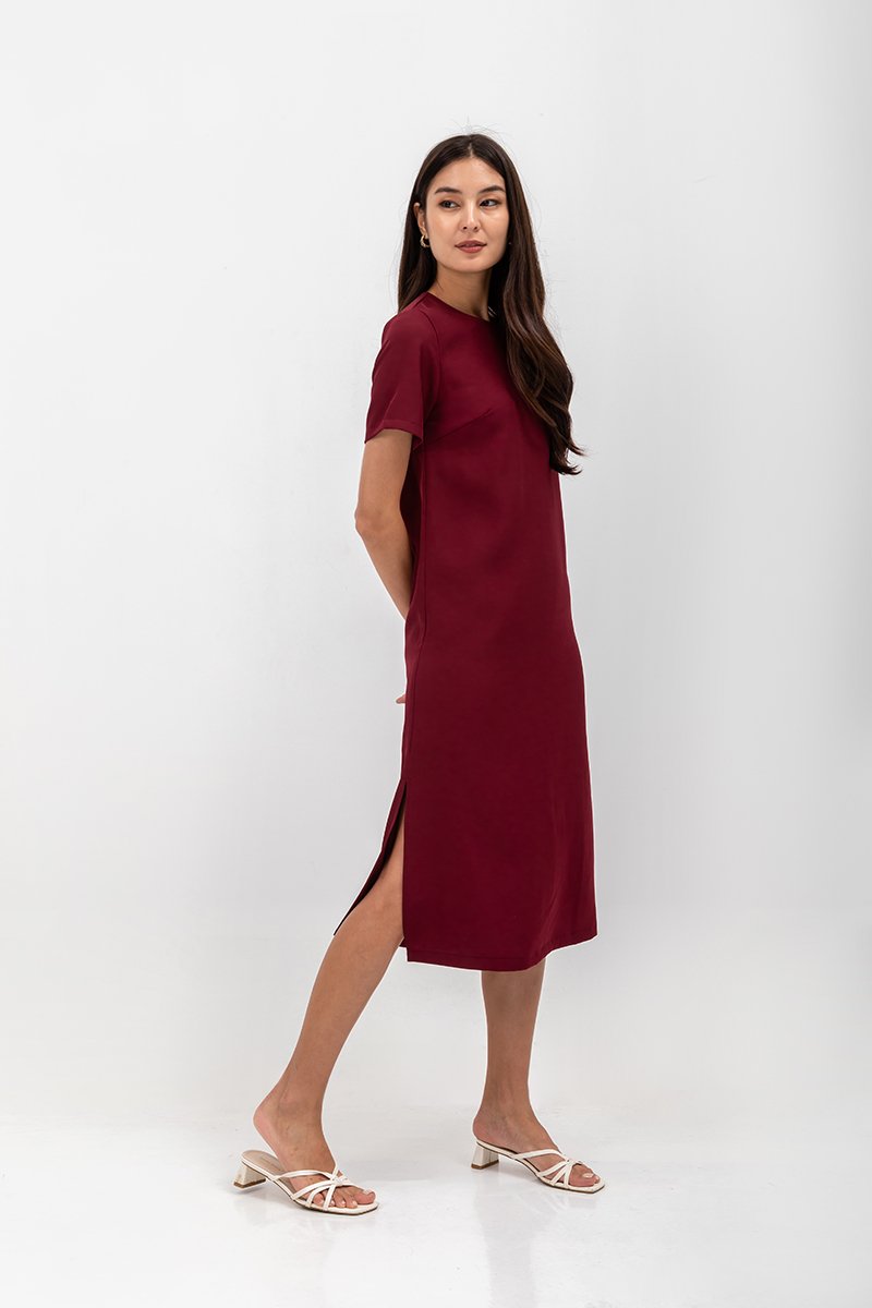 SHAILENE SIDE SLIT MIDI DRESS