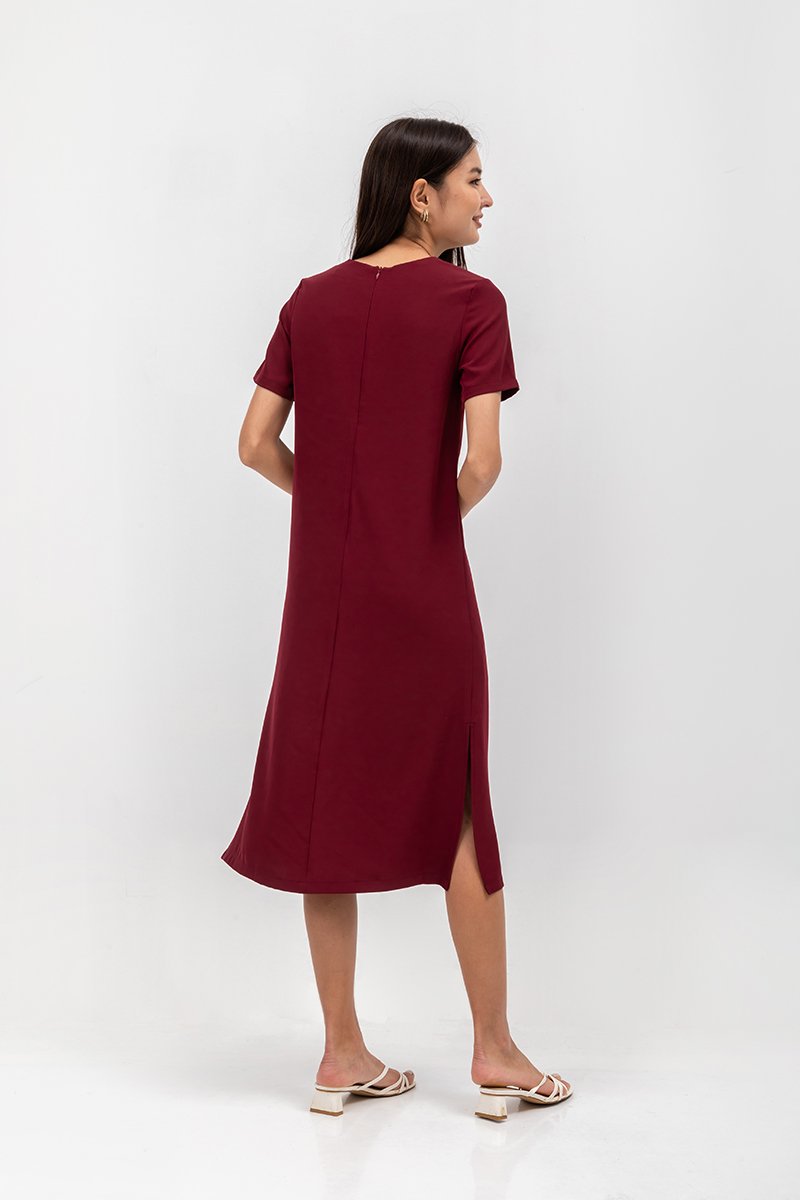 SHAILENE SIDE SLIT MIDI DRESS