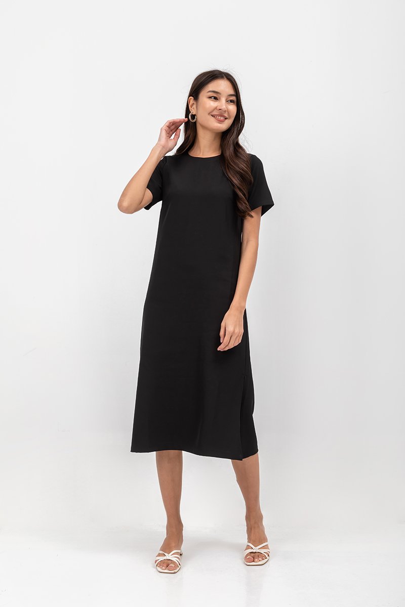 SHAILENE SIDE SLIT MIDI DRESS