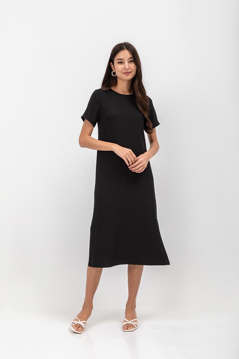 SHAILENE SIDE SLIT MIDI DRESS