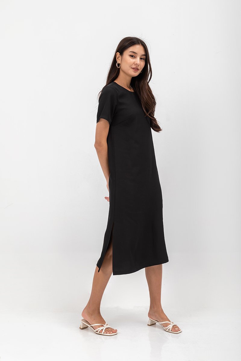 SHAILENE SIDE SLIT MIDI DRESS