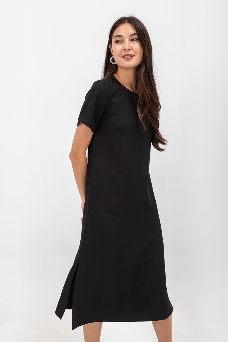 SHAILENE SIDE SLIT MIDI DRESS