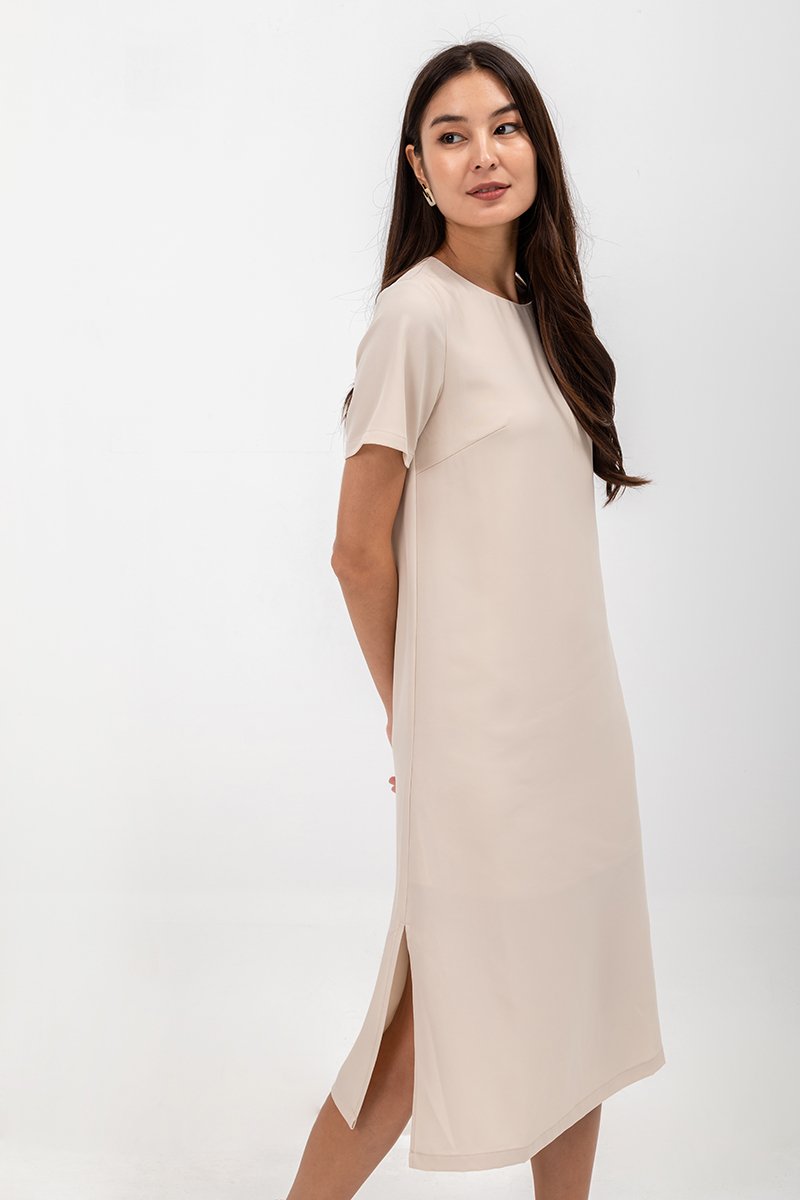 SHAILENE SIDE SLIT MIDI DRESS
