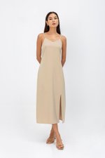 AERA SATIN SLIP MIDI DRESS AERA SATIN SLIP MIDI DRESS