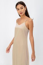 AERA SATIN SLIP MIDI DRESS AERA SATIN SLIP MIDI DRESS