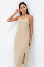 AERA SATIN SLIP MIDI DRESS AERA SATIN SLIP MIDI DRESS