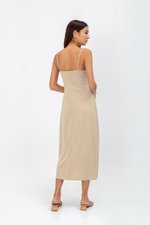 AERA SATIN SLIP MIDI DRESS AERA SATIN SLIP MIDI DRESS