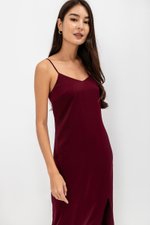 AERA SATIN SLIP MIDI DRESS AERA SATIN SLIP MIDI DRESS
