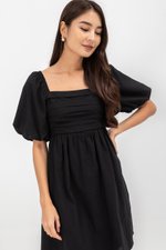 STEPHANIE PLEATED CHEST MINI DRESS