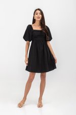 STEPHANIE PLEATED CHEST MINI DRESS