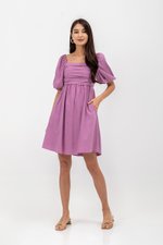 STEPHANIE PLEATED CHEST MINI DRESS