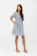 STEPHANIE PLEATED CHEST MINI DRESS