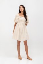 STEPHANIE PLEATED CHEST MINI DRESS