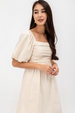 STEPHANIE PLEATED CHEST MINI DRESS