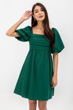 STEPHANIE PLEATED CHEST MINI DRESS