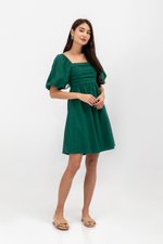 STEPHANIE PLEATED CHEST MINI DRESS