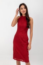 ELVIE LACE SHEATH MIDI CHEONGSAM