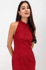 ELVIE LACE SHEATH MIDI CHEONGSAM