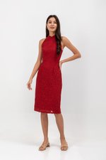 ELVIE LACE SHEATH MIDI CHEONGSAM