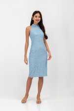 ELVIE LACE SHEATH MIDI CHEONGSAM