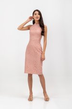 ELVIE LACE SHEATH MIDI CHEONGSAM