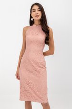 ELVIE LACE SHEATH MIDI CHEONGSAM