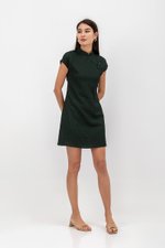 OVIDIA TEXTURED CAP SLEEVE CHEONGSAM
