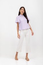 KENDALL FLUTTER SLEEVE CHEONGSAM TOP KENDALL FLUTTER SLEEVE CHEONGSAM TOP