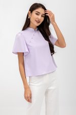 KENDALL FLUTTER SLEEVE CHEONGSAM TOP KENDALL FLUTTER SLEEVE CHEONGSAM TOP