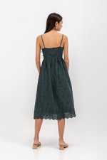 YASMIN EYELET CAMISOLE MIDI DRESS