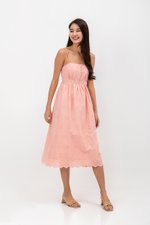 YASMIN EYELET CAMISOLE MIDI DRESS