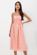 YASMIN EYELET CAMISOLE MIDI DRESS