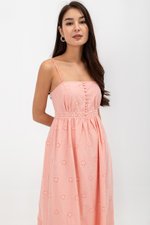 YASMIN EYELET CAMISOLE MIDI DRESS