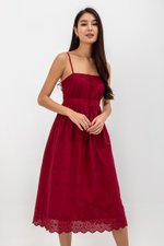 YASMIN EYELET CAMISOLE MIDI DRESS
